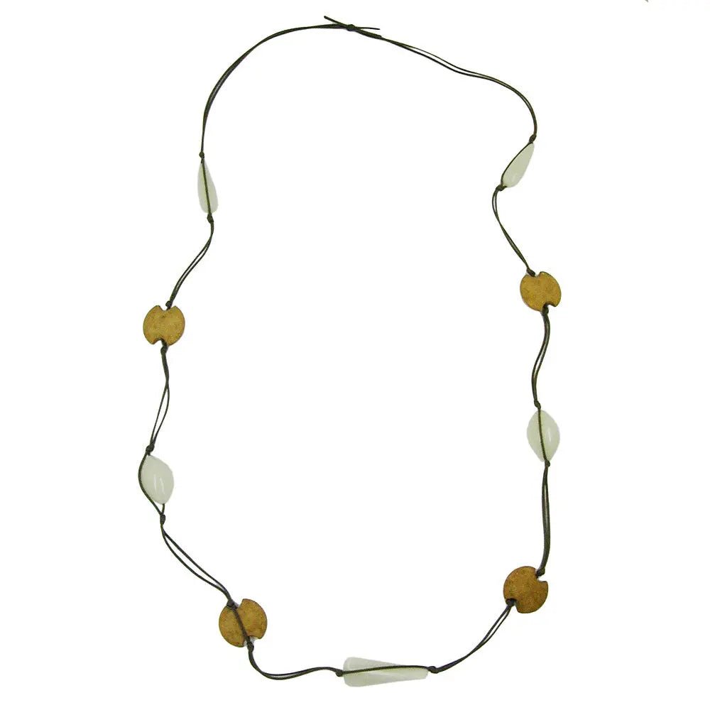 Kette, oliv - mint, Doppelkordel oliv