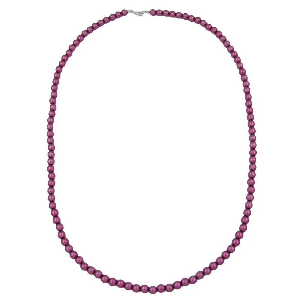 Kette, Perle 8mm, lila - wachs