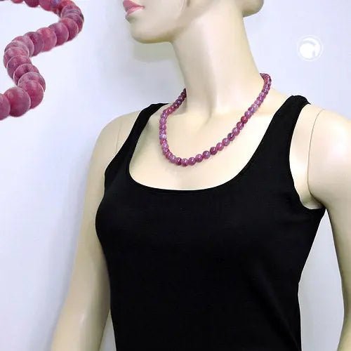 Kette Perlen 10mm flieder - violett