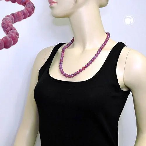 Kette Perlen 10mm flieder - violett