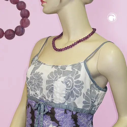 Kette Perlen 10mm flieder - violett
