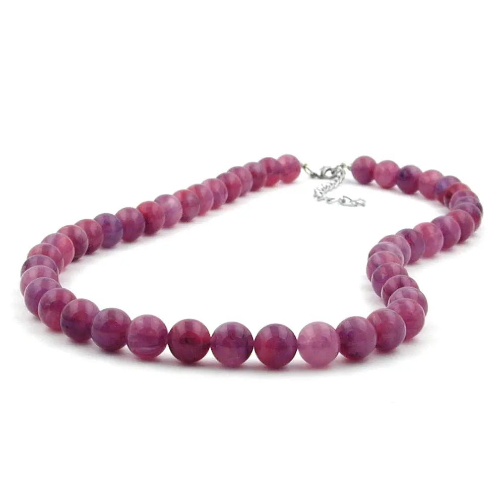 Kette Perlen 10mm flieder - violett