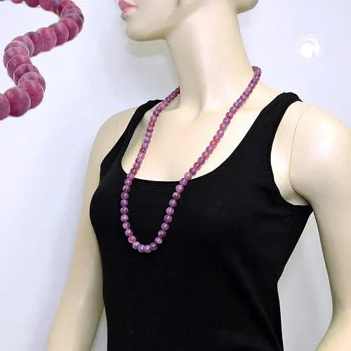 Kette Perlen 10mm flieder - violett