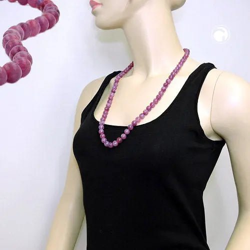 Kette Perlen 10mm flieder - violett