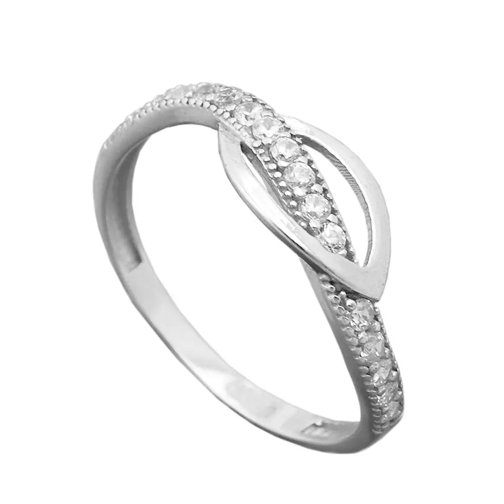 Ring 7mm mit vielen Zirkonias glŠnzend rhodiniert Silber 925