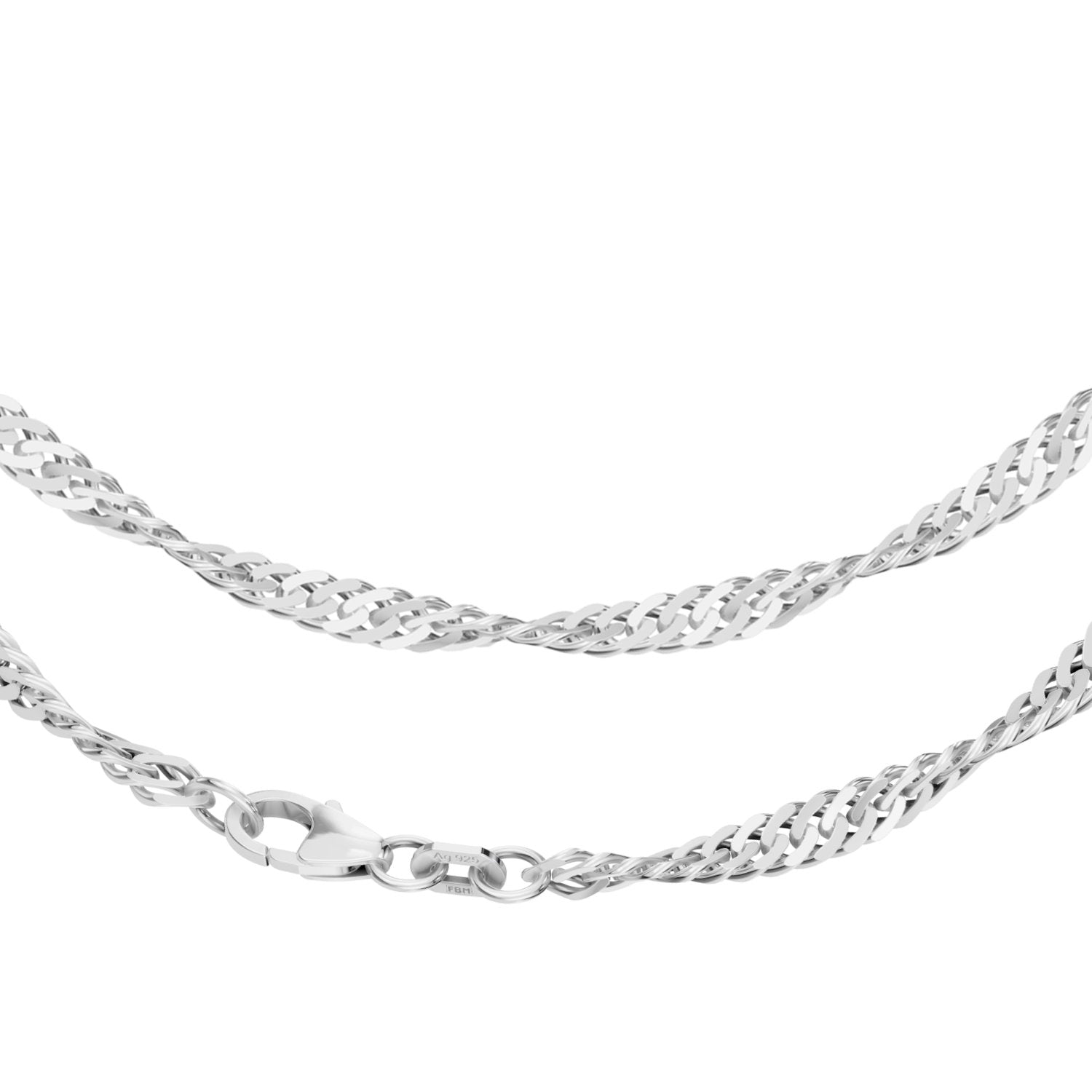 Singapurkette 3,8 MM 925er Silber 18411700