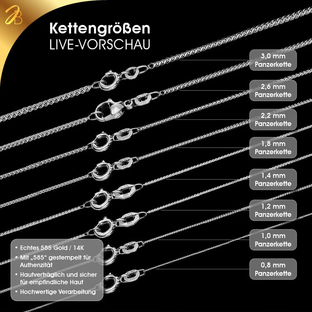 Veneziakette rund 1,2 mm 585er Gold 91277