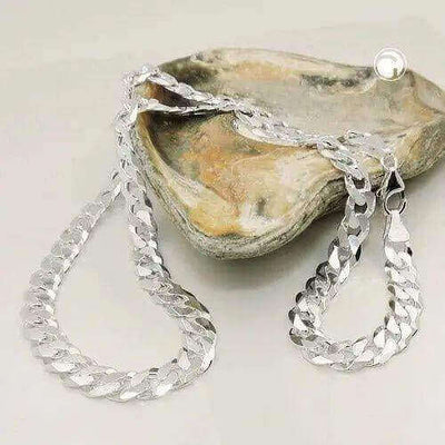 Silberkette kaufen - Die Flache Panzerkette in Silber 925 - Ein zeitloses Schmuckstück