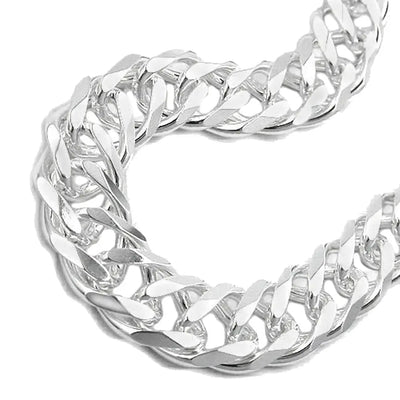Herren Silberkette Kette 11mm Zwillingspanzer, Silber 925 kaufen