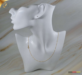 JB Edle Goldkette Singapurkette 585 14K Gold 1,2 mm Länge 45 cm