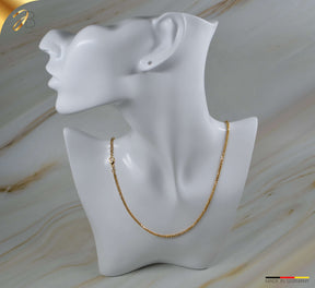 JB Edle Goldkette Zopfkette 585 14 K Bicolor 2,1 mm G W