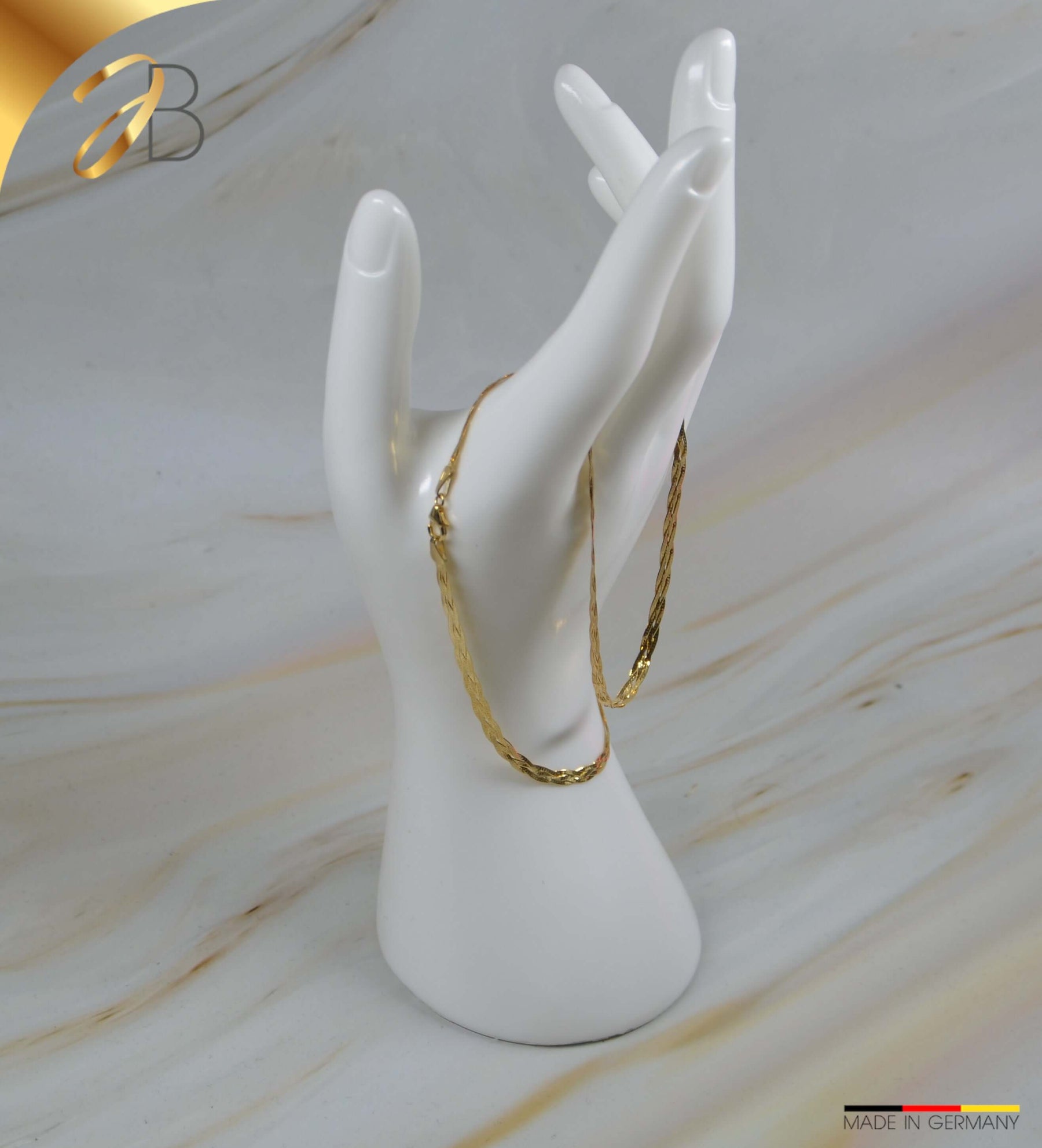 JB Collier Herringbonekette 375 Gelbgold 9 Kt 3,8 mm