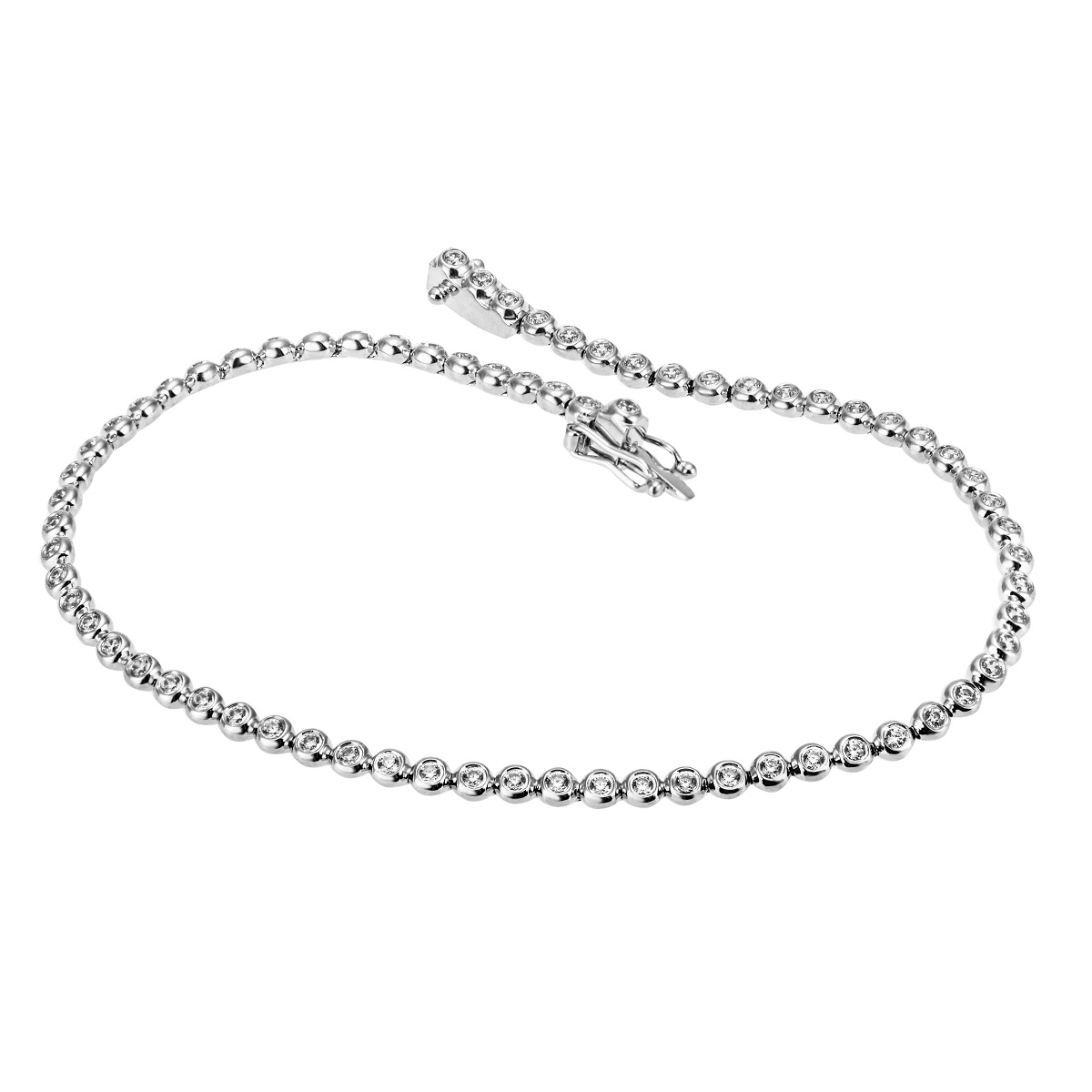 JB Tennisarmband Gold 585 Gelbgold oder Weißgold 17-19 cm