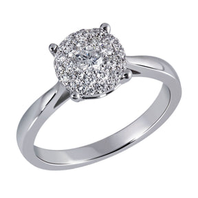 JB Damenring 585 14 Karat Gelb oder Weiß 28 Brillanten 0,42ct. SI H