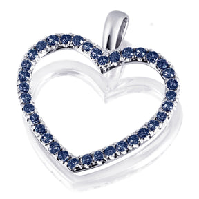 JB Anhänger Herz Gold 585 oder 750 Weiß 36 Brillanten 0,23 ct. SI H