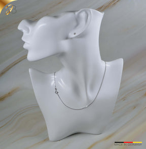 JB Damen Collier Anker Diamantiert 1,3 mm Weißgold 585 14 Kt