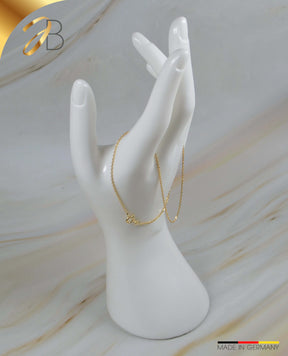 JB Edle Goldkette Ankerkette diamantiert 585 - 14 K Gold 1,3 mm 36 cm