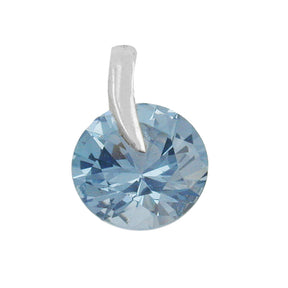 Anhänger 13x9mm synthetischer Aquamarin Silber 925 -   92248
