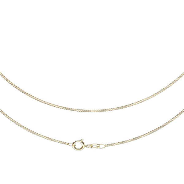 JB Collier Goldkette Panzerkette Rund 375 Gelbgold 9 Kt 1,4 mm