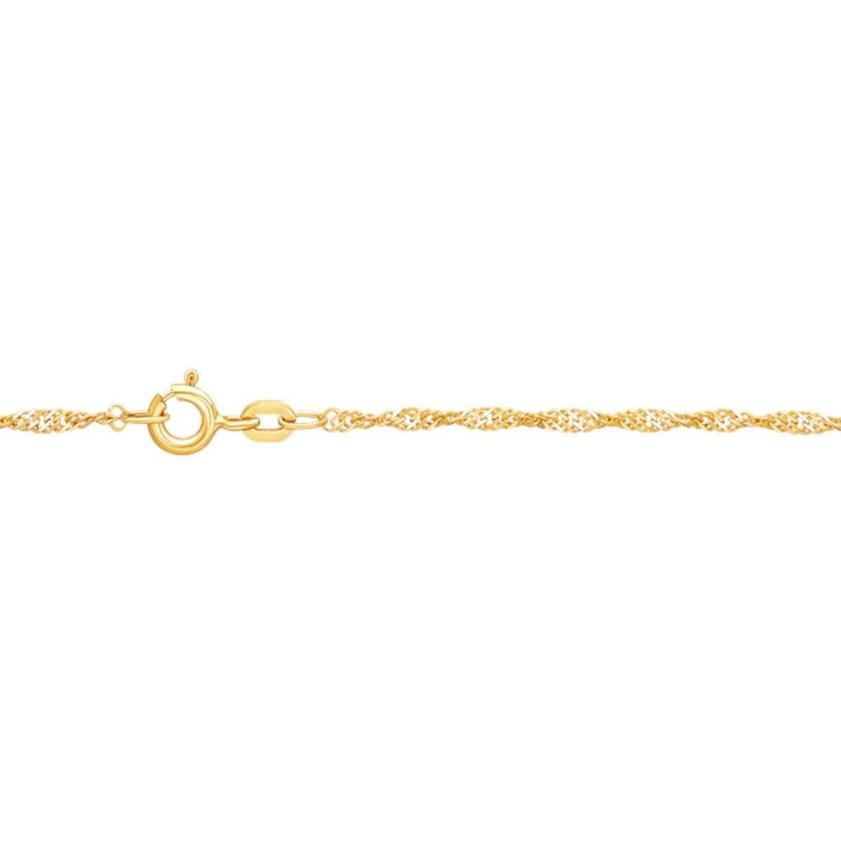 JB Damen Goldarmband Singapur Zwischenöse 1.8 mm 585 - 14 Kt 17 cm