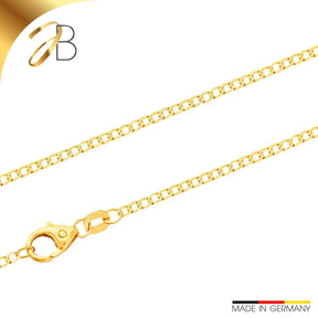 JB Edle Goldkette Panzerkette 585 - 14 K Gold 1,6 mm 36 cm