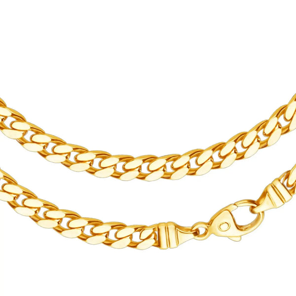 JB Edle Goldkette Panzerkette 585 - 14 K Gold 6,0 mm 42 cm