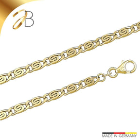 JB Edle Goldkette S - Panzerkette 585 - 14 K Gold 3,8 mm 45 cm