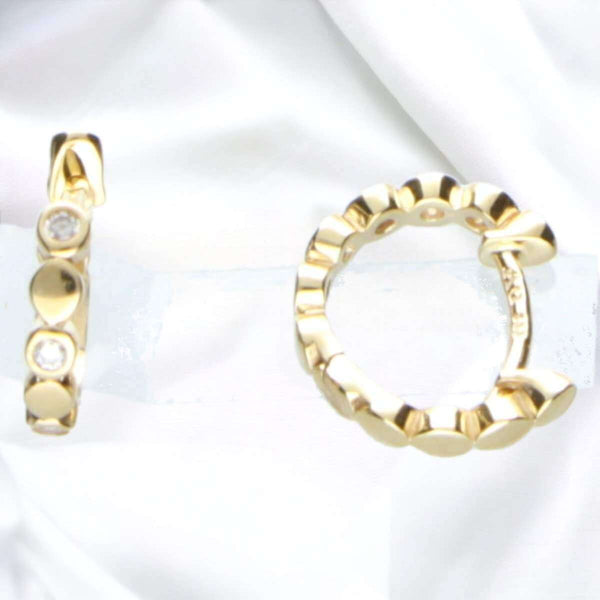 JB Edle Ohrschmuck Creole 333 8 Kt Gold 12 mm Damen Schmuck