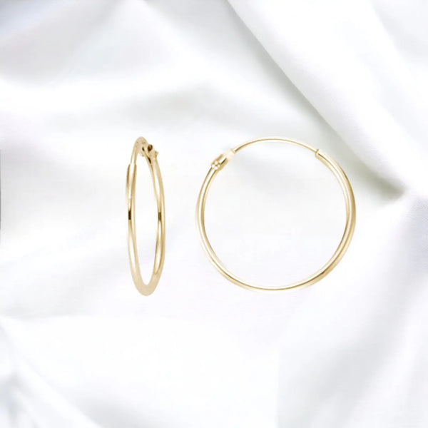 JB Edle Ohrschmuck Creole 333 - 8 Kt Gold 1,3 mm 13 mm