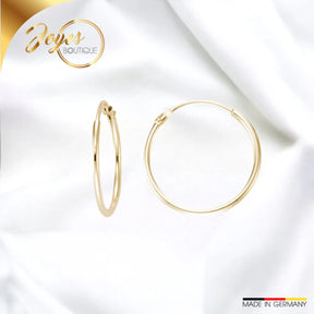 JB Edle Ohrschmuck Creole 333 - 8 Kt Gold 1,3 mm 13 mm