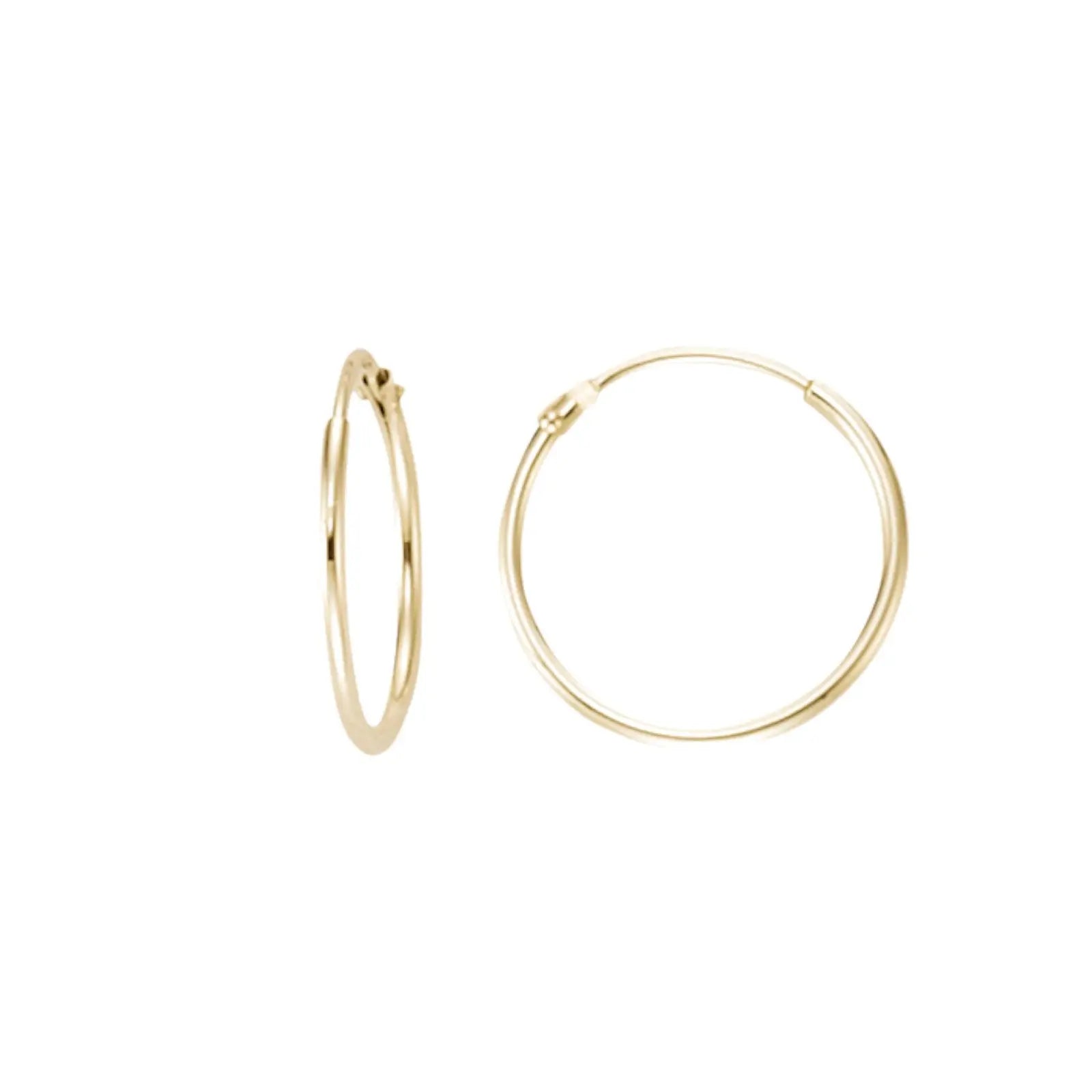 JB Edle Ohrschmuck Creole 333 - 8 Kt Gold 1,3 mm 13 mm