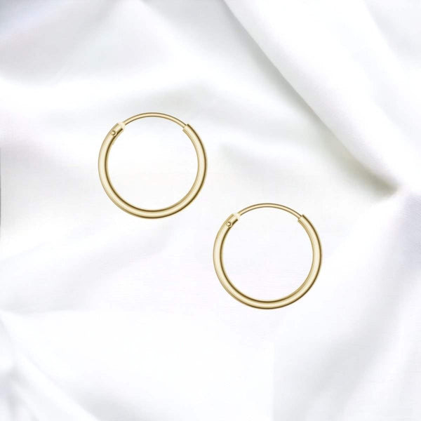 JB Edle Ohrschmuck Creole 750 18 Kt Gold 1,3 mm Luxus