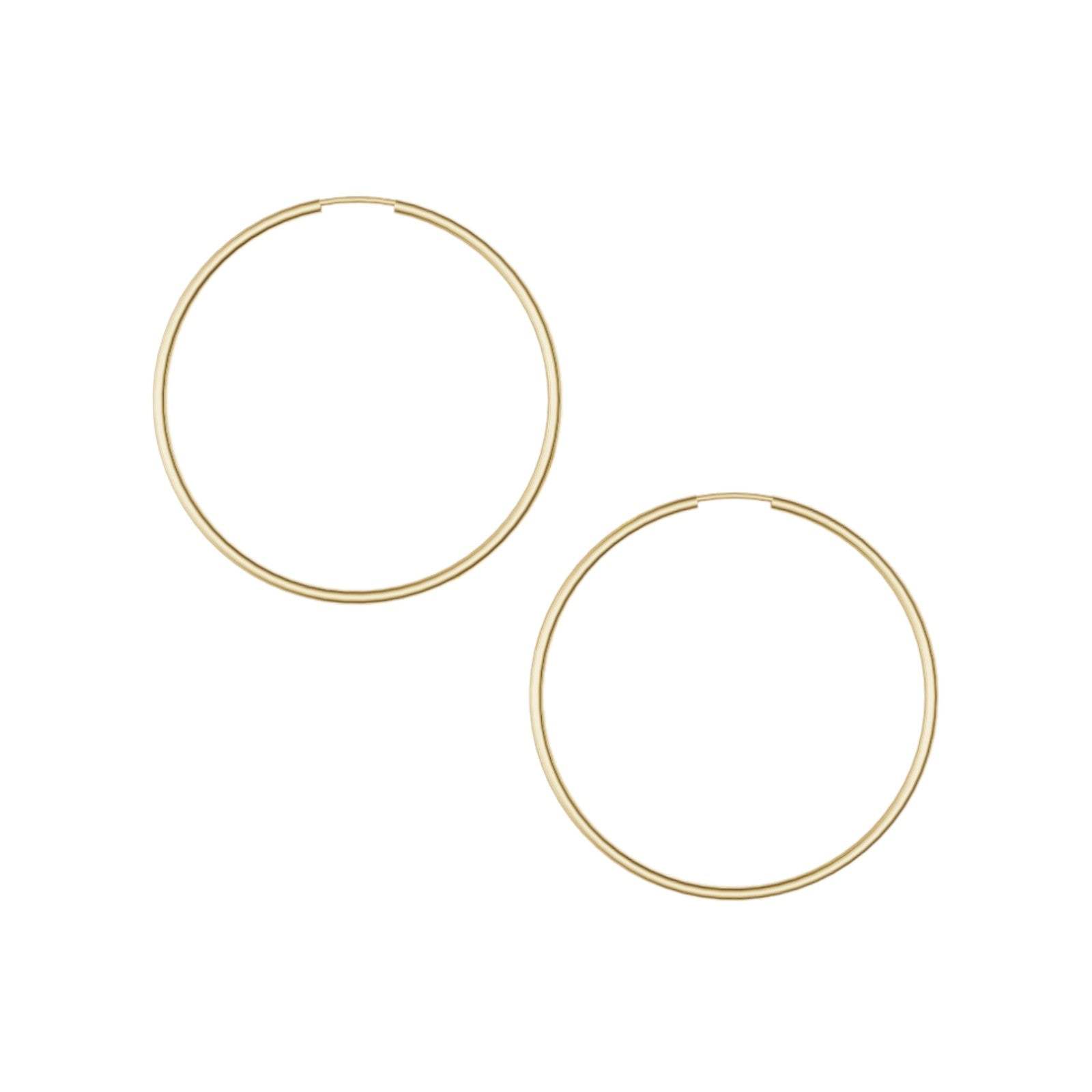 JB Edle Ohrschmuck Creole 925 Silber 2 mm Damen Elegant
