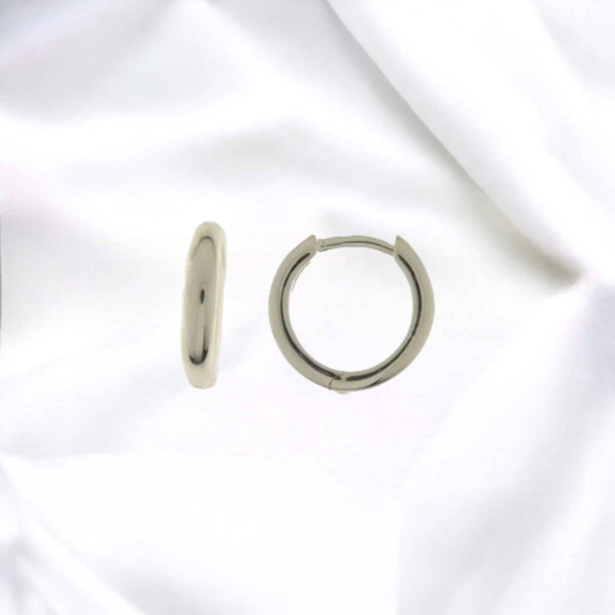 JB Edle Ohrschmuck Creole 925 - Silber 2,2 mm 12,1 mm