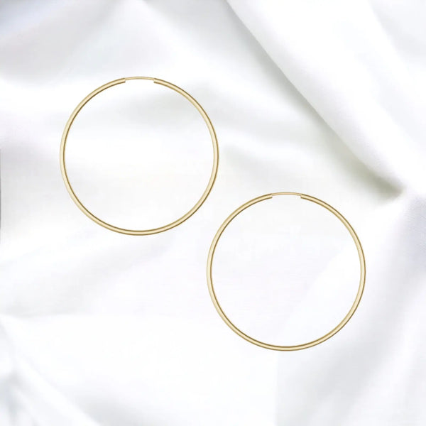 JB Edle Ohrschmuck Creole 925 - Silber 2,0 mm 50,0 mm