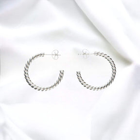 JB Edle Ohrschmuck Creole 925 - Silber 26,0 mm 4,4 g