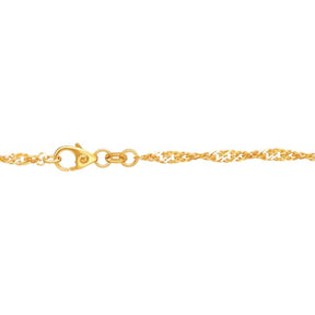 JB Edles Unisex Goldarmband Singapur 2,4 mm 585 - 14 Kt 18 cm