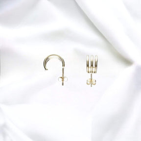 JB 1 Paar Ohrstecker Zirkonia Stein 375 - 9 Kt Gelbgold 2.8 g