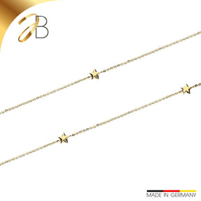 JB Collier Goldkette Ankerkette Diamantiert 375 Gelbgold 9 Kt