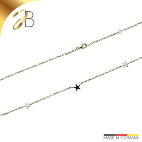 JB Edle Goldkette Fantasiekette 585 14K Bicolor Gelb Weißgold