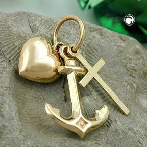 Anhänger Glaube - Liebe - Hoffnung 9Kt GOLD