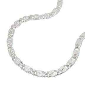 Armband 3,2mm S - Panzerkette flach diamantiert Silber 925