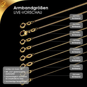 Figarokette Diamantiert 1,8 MM 333er Gold 908377
