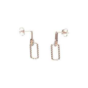 JB 1 Paar Ohrstecker 925 - Silber Rose vergoldet 2,4 g