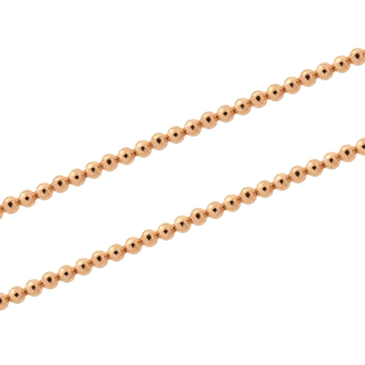 JB Armreif Flexible Kugelkette 585 14 Kt Rotgold 54 mm