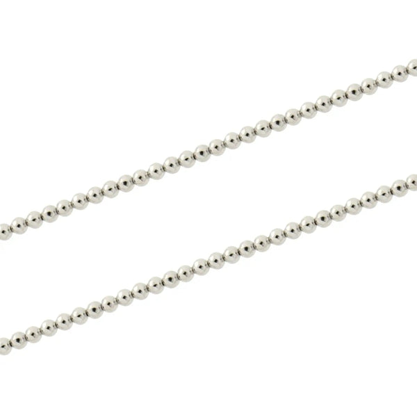 JB Armreif Flexible Kugelkette 585 - 14 Kt Weißgold 54 mm