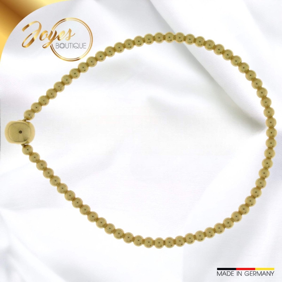 JB Armreif Flexible Kugelkette Gelbgold 585 14 Kt 54 mm