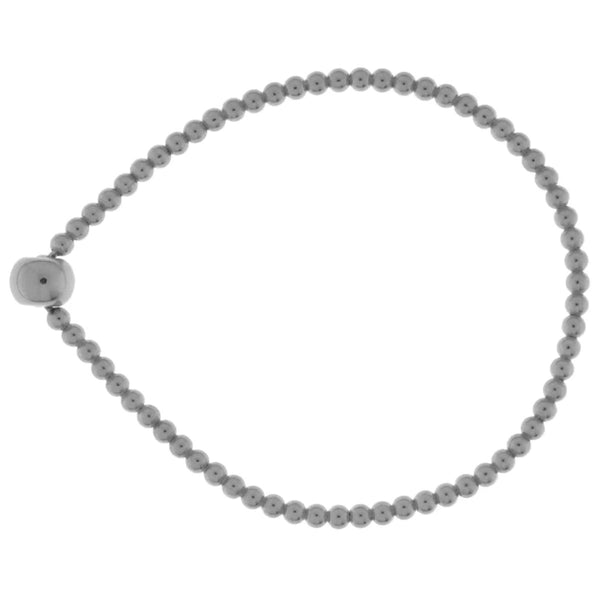 JB Armreif Flexible Kugelkette Weißgold 750 - 18 Kt 58 mm