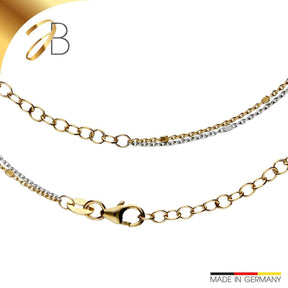 JB Collier Damen Fantasie Bicolor 585 14 Kt Gold Collier