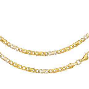 JB Collier Dollarkette 3,1 mm 750 Bicolorgold Gelb Weißgold